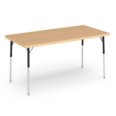 Virco 60 in. W, 30 in. L, 22-30 in. H, Fusion Maple Top / Beige Edge 483060
